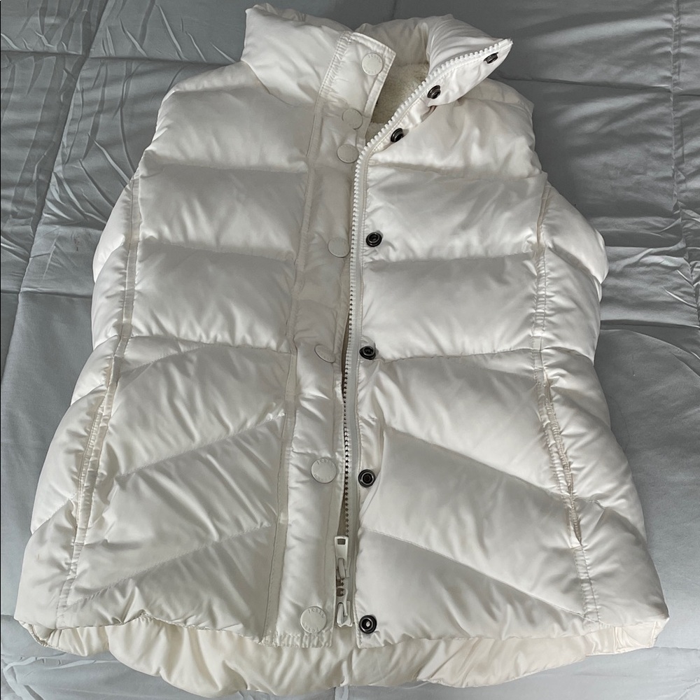 J. Crew Women's White Puffer Vest